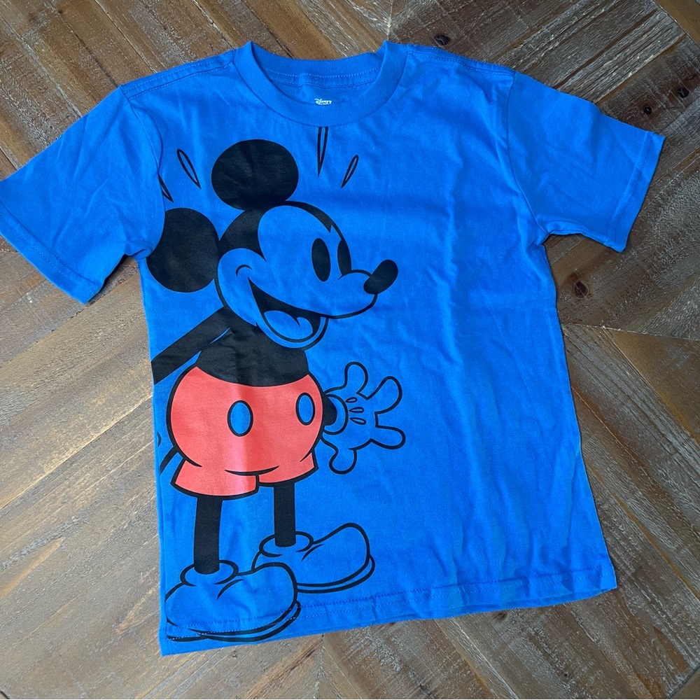 Disney Junior Mickey Mouse Blue‎ Graphic T-Shirt Kids Size 7